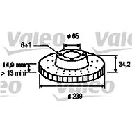 VALEO brake disc 186788, set of 2 - Brake Disc