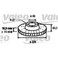 VALEO brake disc 186874, set of 2 - Brake Disc