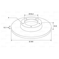 VALEO brake disc 197015, set of 2 - Brake Disc