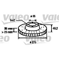 VALEO brake disc 197170, set of 2 - Brake Disc