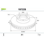 VALEO brake disc 197228, set of 2 - Brake Disc