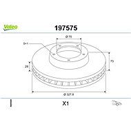 VALEO brake disc 197575, set of 2 - Brake Disc