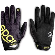 Sparco Meca-3 Mechanics Gloves, black and yellow, size 9 - Driving Gloves