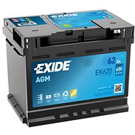 EXIDE START-STOP AGM, 62Ah, 12V, EK620 - Car Battery
