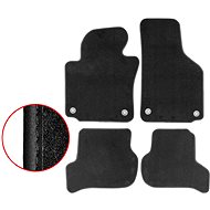 ACI textile mats black EXCLUSIVE (for round clips) set of 4 for VW SCIROCCO 9/2008- - Car Mats