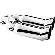 ASSO Exhaust tip stainless steel double round, outer diameter 2 × 76 mm, length 200 mm - Exhaust Tail Pipe