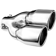 ASSO Exhaust tip stainless steel double round, outer diameter 2 × 80 mm, length 210 mm - Exhaust Tail Pipe