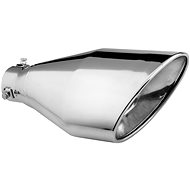 ASSO stainless steel oval tailpipe tip, angled, outer diameter 160 × 95 mm, length 300 mm - Exhaust Tail Pipe
