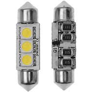 AMIO LED 12V 1,78W 3x SMD bílá 5600k (patice SV8,5) (délka 36 mm) kompatibilní s CAN-BUS  - LED Car Bulb