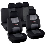 Compass Seat Cover Set 9pcs CARBON DARK - Car Seat Covers