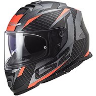 LS2 FF800 STORM II-06 RACER Bukósisak, matt titán/narancs, XL méret - Motoros sisak