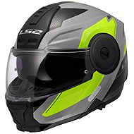LS2 FF902 SCOPE II-06 DURIA flip-up helmet grey/H-V-yellow sized. S - Motorbike Helmet