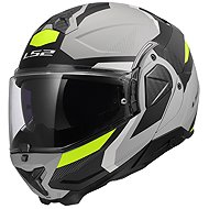 LS2 FF910 ADVANT II TRIPLE flip-up helmet light grey, size 3. M - Motorbike Helmet