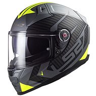 LS2 VECTOR II-06 SPLITTER helmet matt grey - titanium / Hi-Vis yellow size 2.5 mm S - Motorbike Helmet