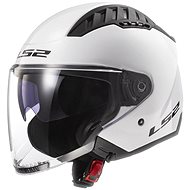 LS2 COPTER II-06 scooter jet helmet glossy white sized. M - Scooter Helmet