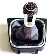 PROTEC Gear lever with cuff, VW Eos 2006 - 2012 5st red stitching I. - Gear Stick