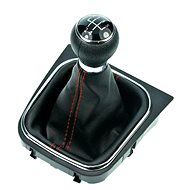 PROTEC Gear lever with cuff, VW Golf VI 2008 - 2012 5st red stitching - Gear Stick