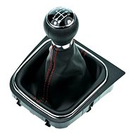 PROTEC Gear lever with cuff, VW Golf VI 2008 - 2012 6st red stitching - Gear Stick