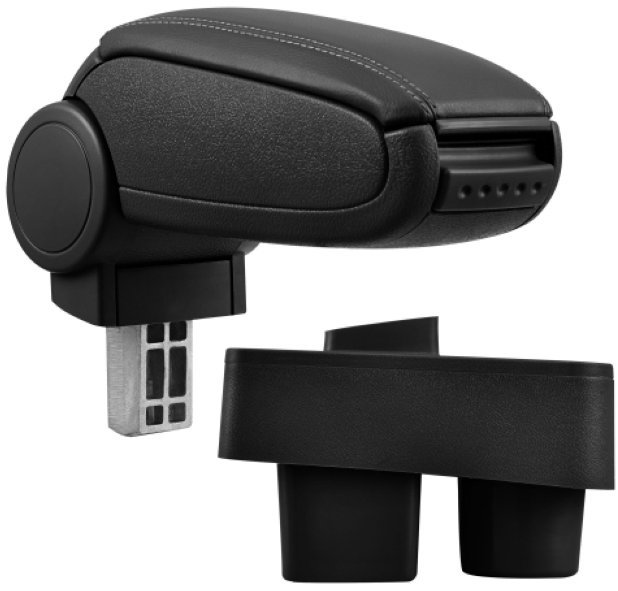 PROTEC Armrest, Skoda Fabia II, synthetic leather, black from 2007 - Elbow Rest