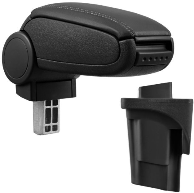 PROTEC Armrest, Seat Leon II 1P, synthetic leather, black 2005 - 2012 - Elbow Rest