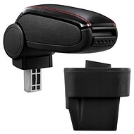PROTEC Armrest, Opel Astra H, synthetic leather, black, red stitching 2004 - 2010 - Elbow Rest
