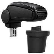 PROTEC Armrest, Suzuki SX4, synthetic leather, black, white stitching from 2006 - Elbow Rest