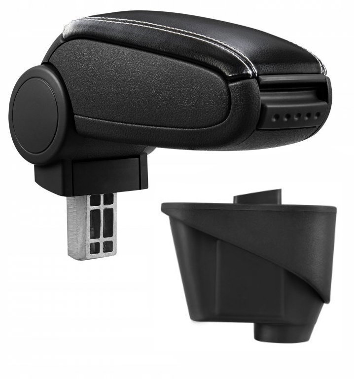 PROTEC Armrest, Citroen C4, synthetic leather, black, white stitching 2004 - 2010 - Elbow Rest