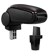 PROTEC Armrest, VW Caddy 2K, synthetic leather, black, red stitching 2003 - 2018 - Elbow Rest