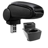 PROTEC Armrest, Ford Fiesta MK7, synthetic leather, black, white stitching from 2008 - Elbow Rest