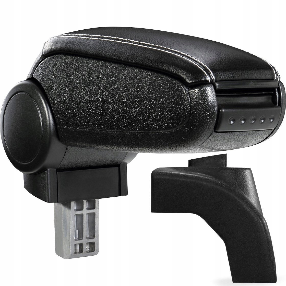 PROTEC Armrest, VW Scirocco, synthetic leather, black, white stitching from 2008 - Elbow Rest