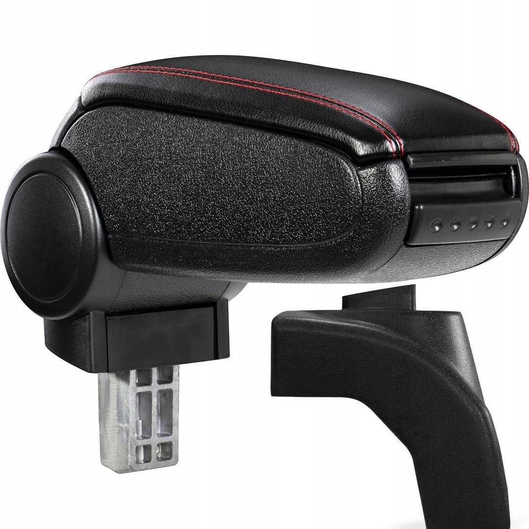 PROTEC Armrest, VW Scirocco, synthetic leather, black, red stitching from 2008 - Elbow Rest