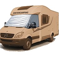 Wintercamping Summer insulation for Mercedes Sprinter 2006- - Windshield Cover