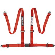 Sparco Four-point seat belt with ECE homologation, with screw attachment, red - Safety Belt