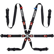 Sparco six-point seat belt with FIA homologation compatible with HANS, 2" straps, black - Safety Belt