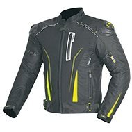 MAXX – AT 2111 Textilná bunda čierno-zelený reflex XS - Motorkárska bunda
