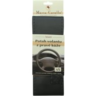 Compass Black leather steering wheel cover AX - Steering Wheel Cover