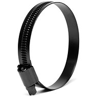 Escape6 stainless steel hose clamp for pressure hoses black, clamp range 58-75 mm - Hose Clip