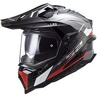 LS2MX701 EXPLORER-06 CARBON FRONTIER adventure grey-titanium/red size 2.5 mm L - Motorbike Helmet
