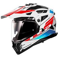 LS2MX702 PIONEER II-06 NAMIB adventure white/blue/red sized. M - Motorbike Helmet