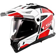 LS2MX702 PIONEER II-06 HILL adventure, kaland fehér/piros, méret XL - Motoros sisak