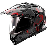 LS2MX702 PIONEER II-06 CRAZY adventure black/red size 2.5 mm L - Motorbike Helmet