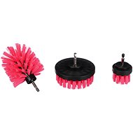 Sixtol Car Detailing Drill Brush 3 Pink 3, 3 pcs - Car Wash Brush