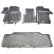 Rezaw-Plast rubber with raised edge, Volkswagen Crafter II, 2016-,1st and 2nd row, 2/3-seat version - Car Mats