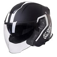 Street Racer SR 01 black and white, M - Motorbike Helmet