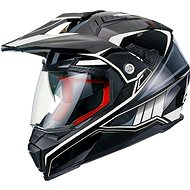 MAXX - FS 606 Enduro with sun visor black-silver XXL - Motorbike Helmet