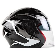 MAXX - OF 878 Skutra with plexi and sun visor - black-silver XL - Scooter Helmet