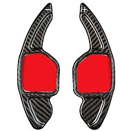 T-Carbon carbon steering wheel paddles for Audi cars with smaller bevel on original paddles, black c - Paddle Shifters