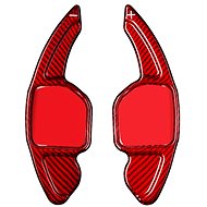 T-Carbon carbon steering wheel paddles for Audi cars with smaller bevel on original paddles, red car - Paddle Shifters
