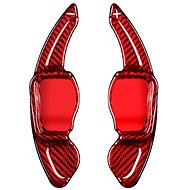 T-Carbon carbon steering wheel paddles for VW/Skoda Golf 5/6 platform, red carbon - Paddle Shifters