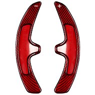 T-Carbon carbon steering wheel paddles for Porsche 997,991 / Cayman 981 / Boxter, red carbon - Paddle Shifters